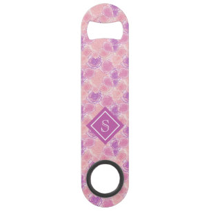 Romantic Purple Rose Floral Custom Monogram