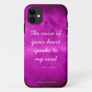 Romantic Purple Watercolor Soulmate Quote iPhone 11 Case