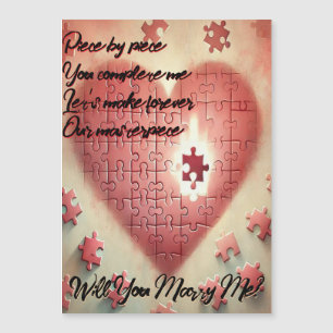 Romantic Puzzle Proposal Magnet