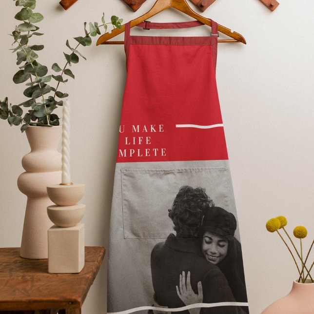 Romantic Quote and Photo | Valentines Gift Apron (Creator Uploaded)