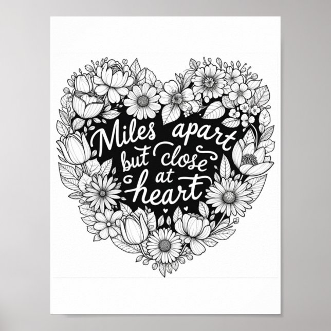 Romantic Quote Love Quote Adult Colouring Poster (Front)