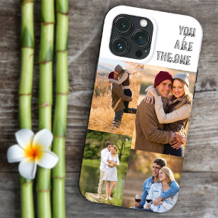 Romantic Quote Photo Collage You are The One White Case-Mate iPhone Case