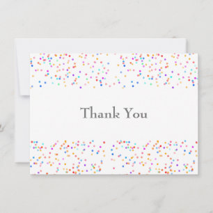 Romantic Rainbow Confetti Thank You