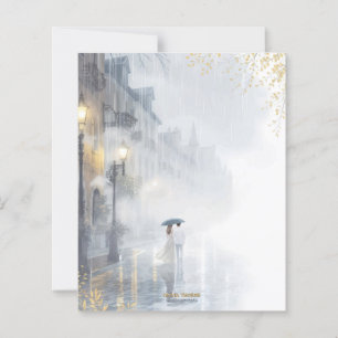 Romantic Rainy Night – Elegant Stationery Paper