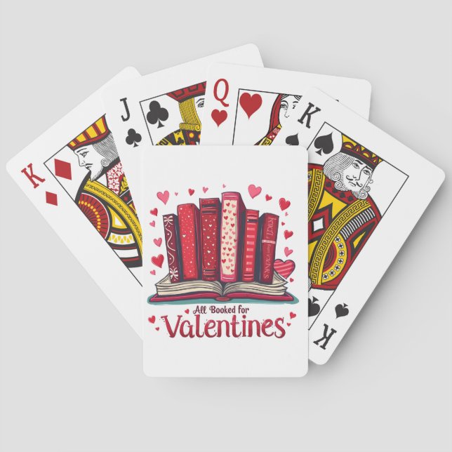 Romantic Reading Vibes Cosy Valentine Gift Playing Cards (Back)