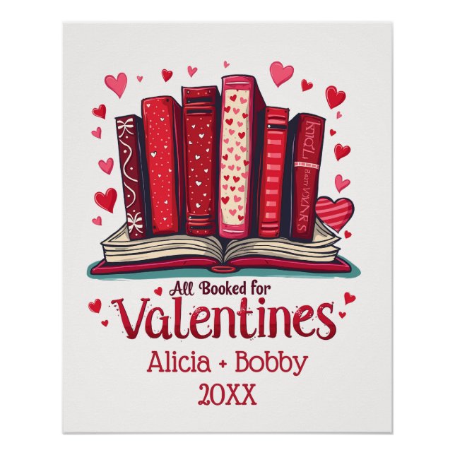 Romantic Reading Vibes Cosy Valentine Gift Poster (Front)