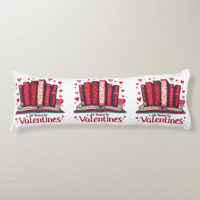 Romantic Reading Vibes Cozy Valentine Gift Body Cushion (Front)