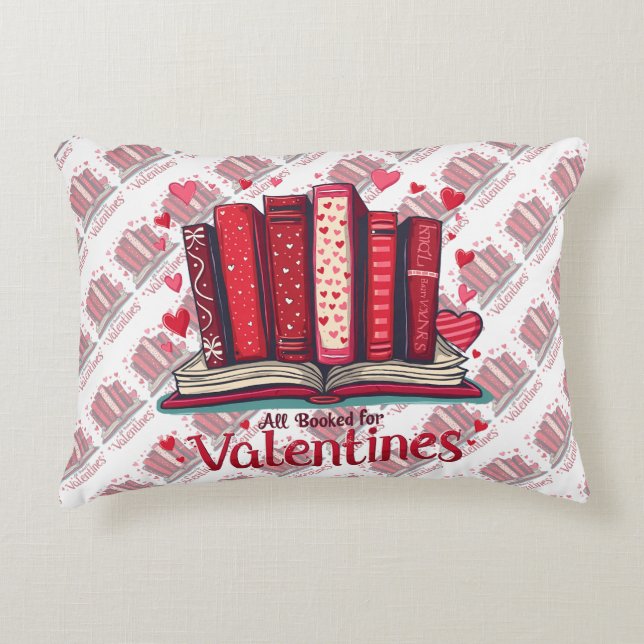 Romantic Reading Vibes Cozy Valentine Gift Decorative Cushion (Front)