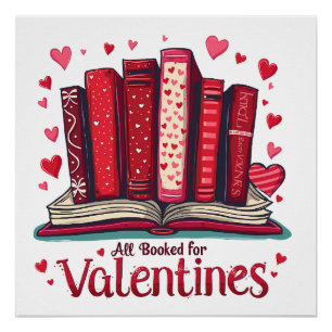 Romantic Reading Vibes Cozy Valentine Gift Poster