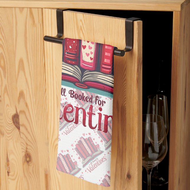 Romantic Reading Vibes Cozy Valentine Gift  Tea Towel (Thirds Fold)