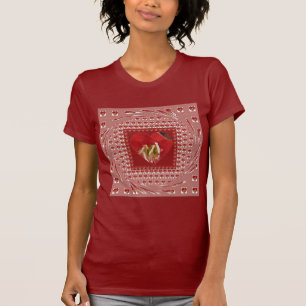 Romantic Red Flower Heart Design 4 Special Moments T-Shirt
