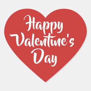 Romantic red heart heart sticker
