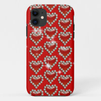 Romantic red heart pattern