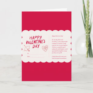 Romantic Red Heart Valentine’s Day Greeting Card