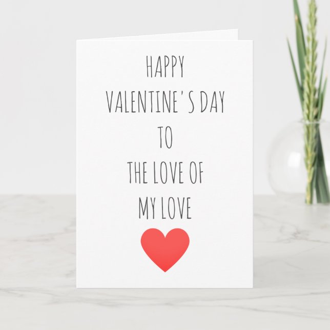 Romantic Red Heart Valentine's Day Love Of My life Holiday Card (Front)