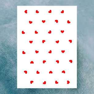 Romantic Red Hearts Blank Greeting Card