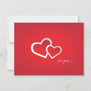Romantic Red Hearts: For You Postcard Design