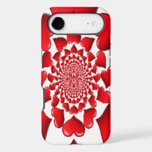 Romantic Red Hearts Pattern Art Print Achempong