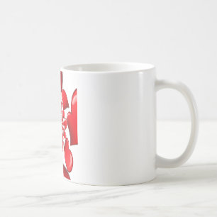Romantic Red Hearts Pattern Art Print Coffee Mug