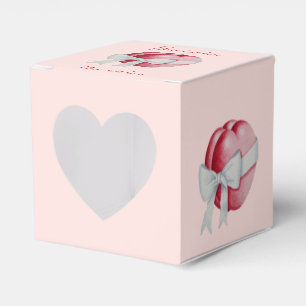 romantic red love hearts for valentines favour box