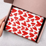 Romantic Red Love Hearts Pattern Valentine's Day Tissue Paper<br><div class="desc">This stylish design features a pattern of romantic red love hearts on a white background. Perfect for gift wrapping for birthdays,  Valentine's day,  wedding,  anniversary and for romantic occasions</div>