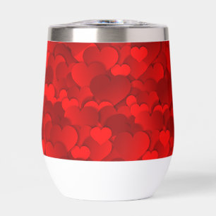 Romantic Red Love Hearts Texture Pattern