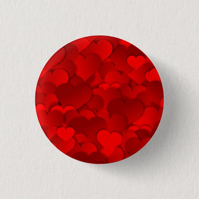 Romantic Red Love Hearts Texture Pattern-19909 3 Cm Round Badge (Front)