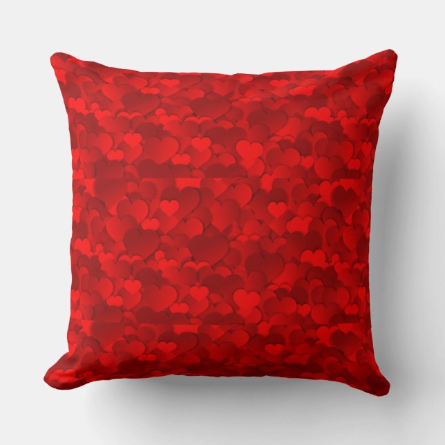 Romantic Red Love Hearts Texture Pattern-19909 Cushion (Front)