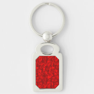 Romantic Red Love Hearts Texture Pattern Key Ring