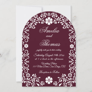 Romantic Red Mexican Wedding  Invitation