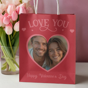 Romantic Red Personalised I Love You  Medium Gift Bag