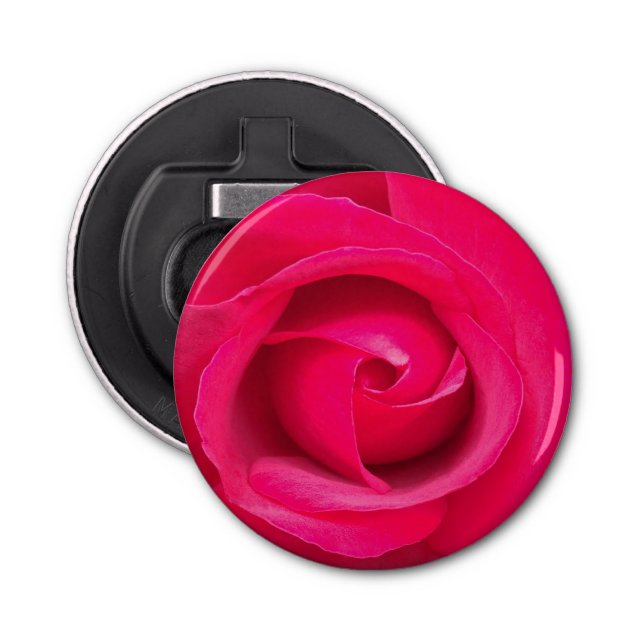 Romantic Red Pink Rose Bottle Opener (Front)