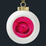 Romantic Red Pink Rose Ceramic Ball Christmas Ornament<br><div class="desc">Romantic pink and red rose.</div>