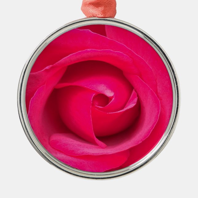 Romantic Red Pink Rose Metal Tree Decoration (Front)