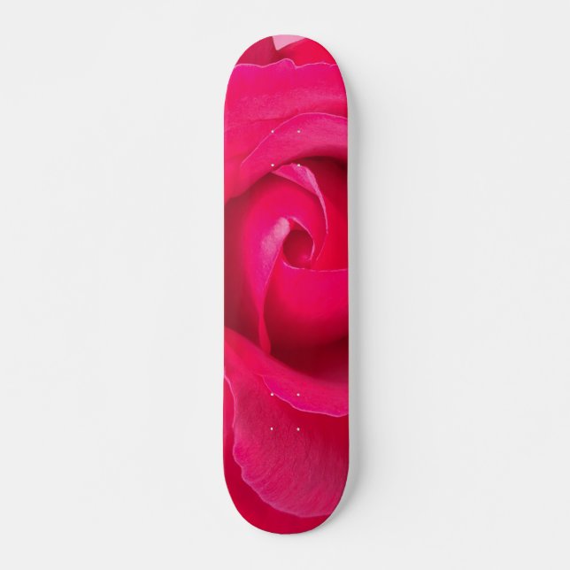 Romantic Red Pink Rose Skateboard (Front)