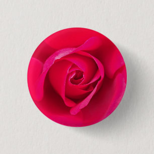 Romantic Red Pink Rose v2 3 Cm Round Badge