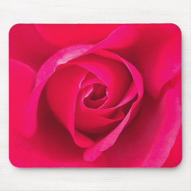 Romantic Red Pink Rose v2 Mouse Mat (Front)