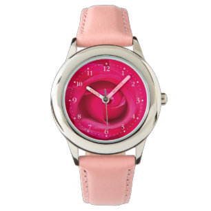 Romantic Red Pink Rose Watch
