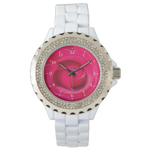 Romantic Red Pink Rose Watch