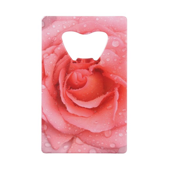 Romantic Red Pink Rose Water Drops (Front)