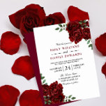 Romantic Red Rose Burgundy Elegant Wedding Invitation<br><div class="desc">Romantic Red Rose Burgundy Elegant Wedding

See matching collection in store</div>