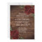 Romantic Red Rose Burgundy Rustic Wood wedding