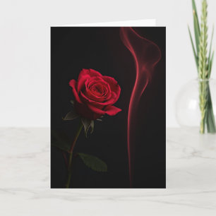 Romantic Red Rose Card
