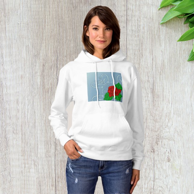 Romantic Red Rose Classic Floral Hoodie (Creator Uploaded)