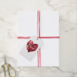 Romantic Red Rose Floral Heart Gift Tags<br><div class="desc">Romantic Red Rose Floral Heart</div>