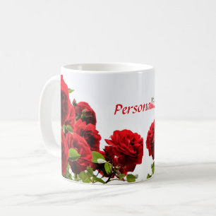 Romantic Red Rose Flower Coffee Mug