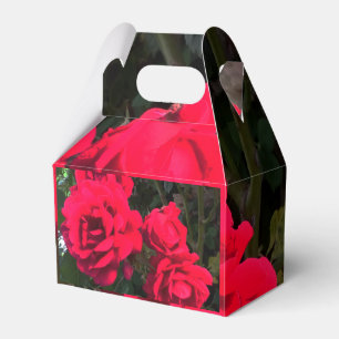 Romantic Red Rose Flower Gift Favour Box
