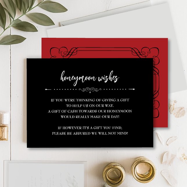 Romantic Red Rose Honeymoon Wish Card (Creator Uploaded)