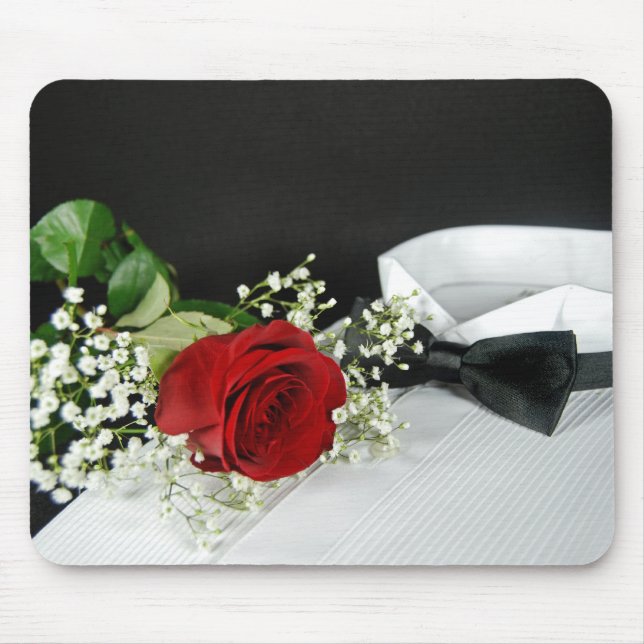 Romantic Red Rose Mouse Mat (Front)