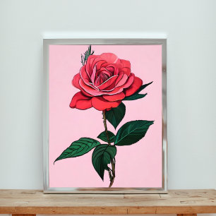 Romantic Red Rose Photo Print